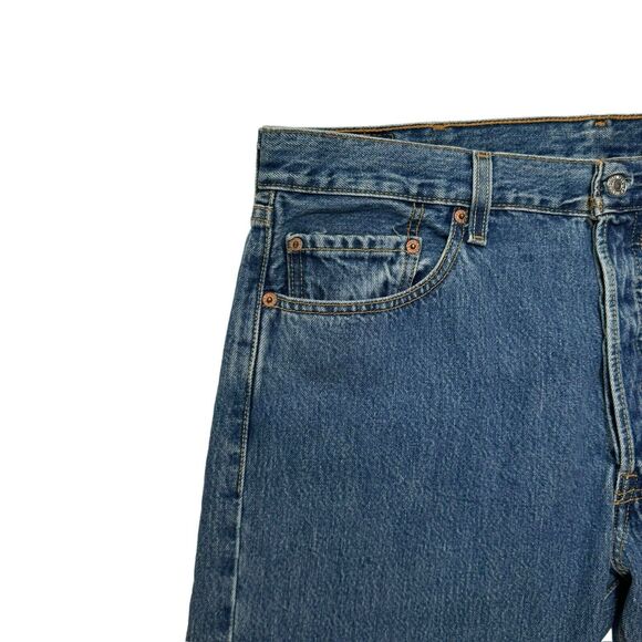 Vintage Levis 501 Button Fly Jeans Made In Guatemala 38 x 32 Light Blue Wash - Picture 6 of 16